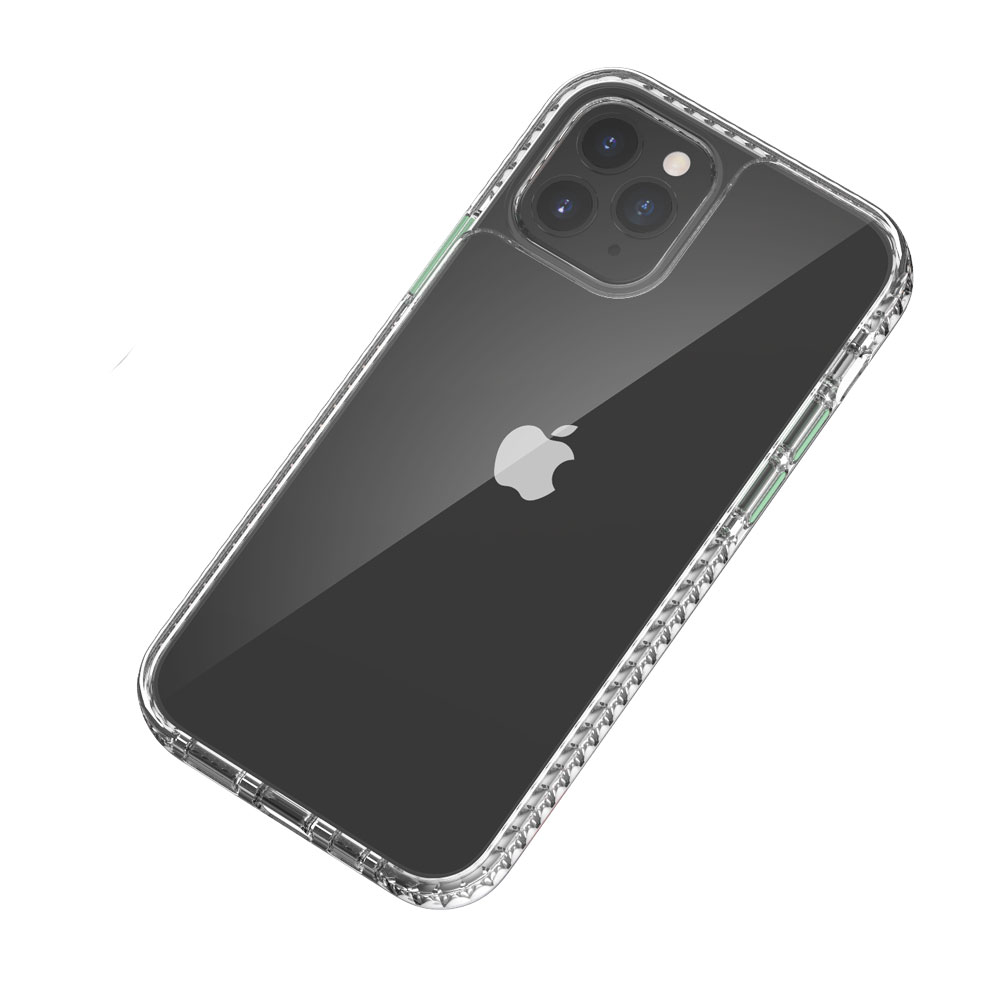 Transparent Shockproof Clear Back Shell Case for iPHONE 12 / 12 Pro 6.1 (Smoke)